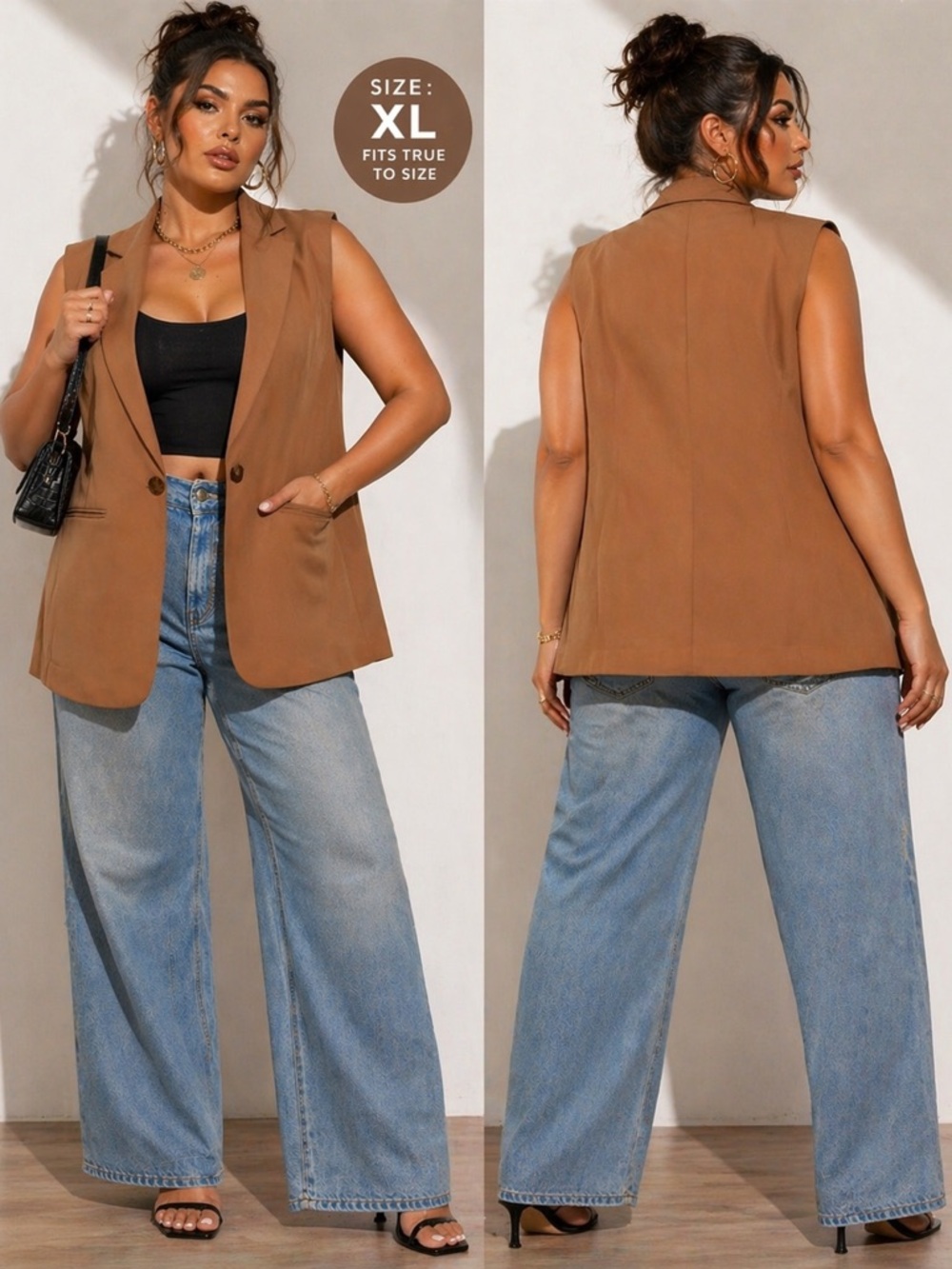 Rachel Zoe Sleeveless Blazer Vest – Size XL